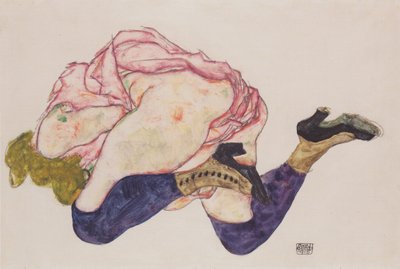 Kneeling with Head Bent Down by Egon Schiele